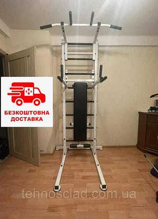 Спортивная стенка комплекс для дома и квартиры шведская стенка универсальная передвижная напольная до 120 кг