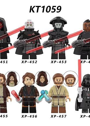 Фигурки конструктор человечки звёздные войны star wars обиван дарт вейдер скайуокер 8 штук