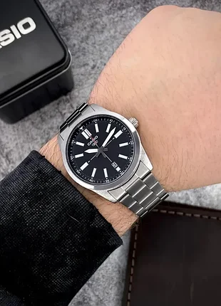 Часы мужские casio классические стальные серебристые времена мужские