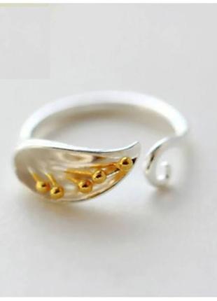 Серебряное кольцо "калла"