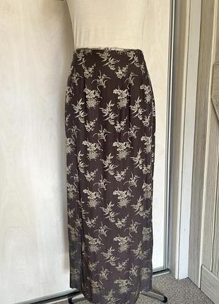 Довга  спідниця жакард вінтаж  monsoon шовк 55% silk