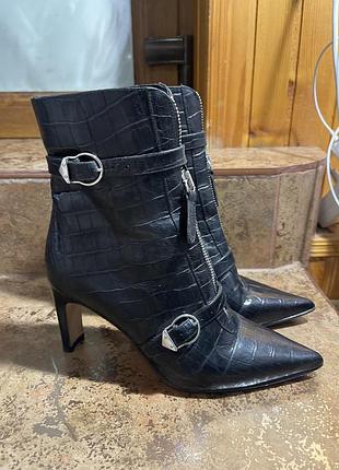 Чоботи zinda, massimo dutti, 37, 36,5, шкіра