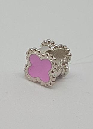 Серебряная подвеска-шарм. 903-00940 розовый