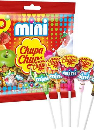 Chupa chups mini (50 шт. 6г) леденцы чупа-чупс mini ассорти 5 вкусов