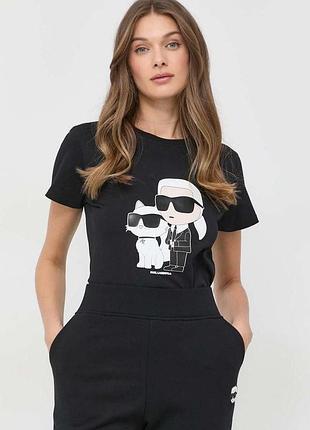 Черная футболка karl lagerfeld new collection