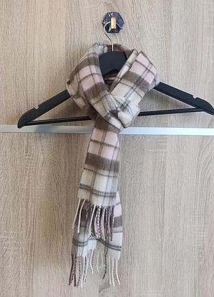Кашемировый шарф burberry x pringle of scotland loro cashmere scarf/из кашемира/шотландия/тартан/в клетку/розовый/бежевый/люкс/премиум