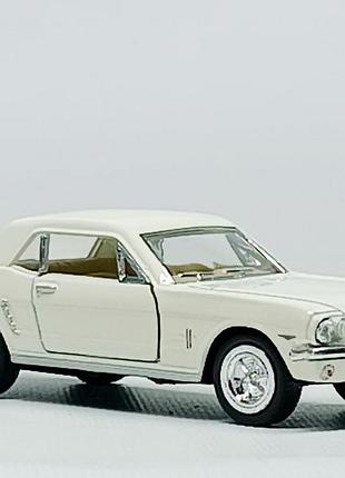 Машинка kinsmart ford mustang 1964 біла 1:36, модель kt5351w/3