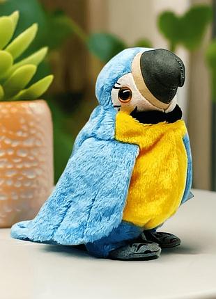 Интерактивная игрушка-попугай повторюшка – 18 см, ходит, синий k14802-3