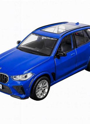 Игрушечная машинка автопром bmw x5m 1:32 — металлическая, свет и звук, инерционная, синяя, арт. 68497-2