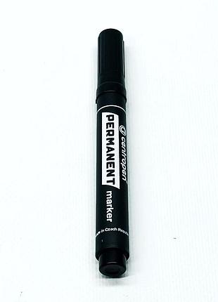 Маркер centropen permanent черный толстый скошенный k8576-7512