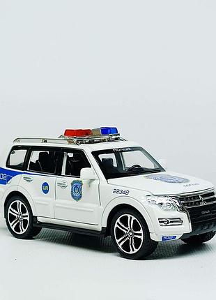 Игрушечная полицейская машина mitsubishi pajero 1:32 "авто эксперт" — свет, звук, инерция, арт. 51282