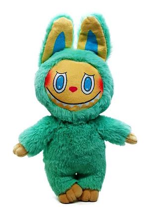Мягкая игрушка лабубу labubu 32 см — бирюзовый зайчик-монстрик из серии the monsters, арт. 00422-81/2