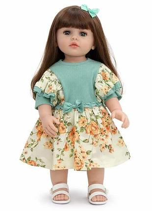 Кукла реборн baby doll 55 см музыкальная — реалистичная интерактивная кукла с аксессуарами, дышит, плачет, ad8819-107
