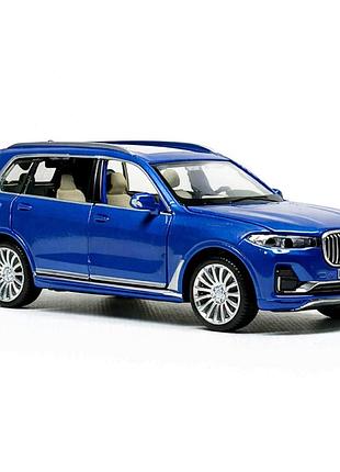 Іграшкова машинка автопром bmw x7 1:32 синя — метал, світло, звук, арт. 68470-2