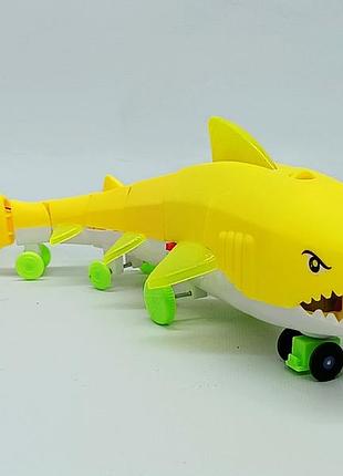 Игрушка shantou "акула" 35 см, музыкальная, желтая 2776-21