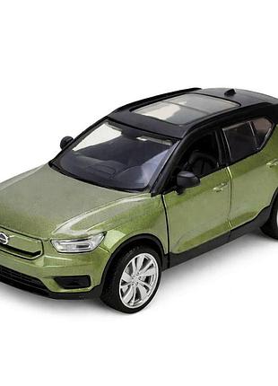 Металлическая машинка-электрокар автопром volvo xc40 recharge 1:32, 13,5 см, зеленый металлик