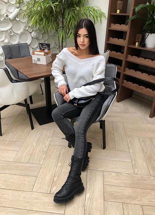 Белый свитер 8