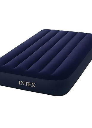 Надувной матрас intex 64757 classic downy 191×99×25 см — односпальный, dura-beam