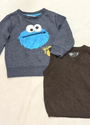 Свитшот и жилетка, реглан, жилетка