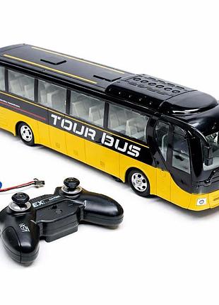 Автобус на радіокеруванні 38 см жовтий 666-699na city bus — міський транспорт з акумулятором 3.7v, 2.4ghz, світяться фари, 3+