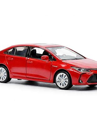Металева машинка автопром toyota corolla hybrid 1:33, 13 см — інерційна модель зі світлом і звуком, арт. 68432