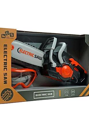 Ігровий набір бензопила electric saw 33 см з окулярами — дитяча іграшкова пила, арт. 778-2