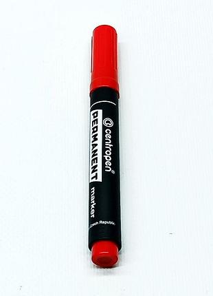 Маркер centropen permanent красный толстый скошенный k8576-7504