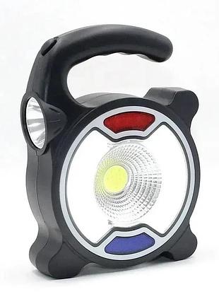 Переносний ліхтар із сонячною панеллю forlife fl-3130+solar, 13w, 4 режими, usb-вихід
