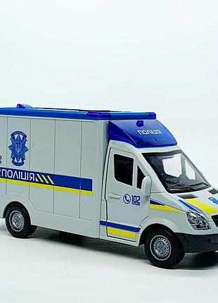 Машинка полиции 26,5 см тк-73429 — звук, песни на украинском языке, инерция