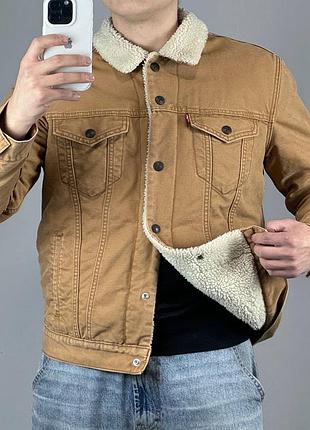 Куртка джинсовка levi’s premium sherpa шерпа левис демисезон levis