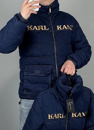 Куртка karl kani пуховик демисезон зима утеплена джинсовка парка