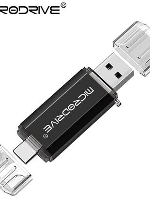Флешка microdrive 128gb usb type-c black