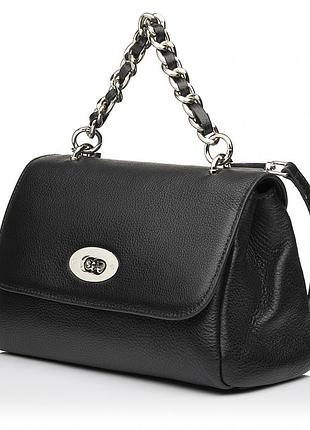 Сумка жіноча з натуральної шкіри чорна bags4life 88-19