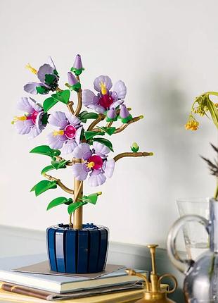 Конструкторный набор lego botanical для творчества взрослых, декоративный блочный 3d цветок в горшке из пластика для декора
