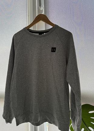 Чоловічий світшот (кофта без капюшона) under armour у сірому кольорі, розмір l (lg/g)