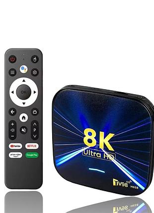 Smart tv приставка tv98 h618 8k ultra hd на android 14.0