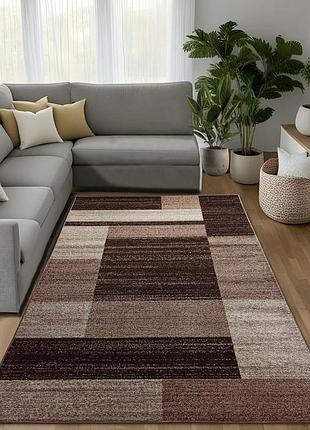 Ковер 1.5 х 2.3 м бежево-коричневый espresso beige / d.brown 08551a