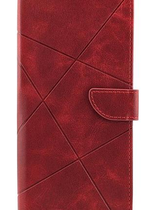 Чохол книжка business leather claps для xiaomi redmi a5 eu (код модели 25028rn03y) на магніті з підставкою червоний