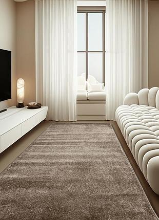 Ковер бежевый 1.2 х 1.8 м с коротким ворсом espresso beige / beige 00000a
