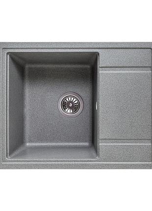 Мойка гранитная grand-olimp 6550 серый металлик ( а0035863 )