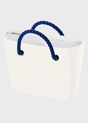 O bag біла сумка з синіми ручками