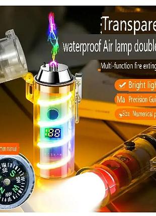 Електроімпульсна запальничка з ліхтариком і компасом tv one usb 229