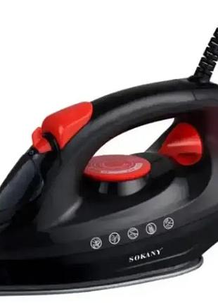 Бытовой электрический утюг sokany sk-11022, современный дизайн, функции сушки отпаривания и распыления