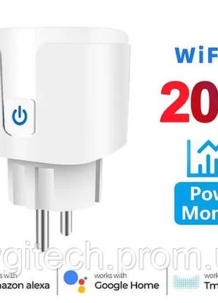 Умная wi-fi розетка 20а с таймером и контролем энергопотребления