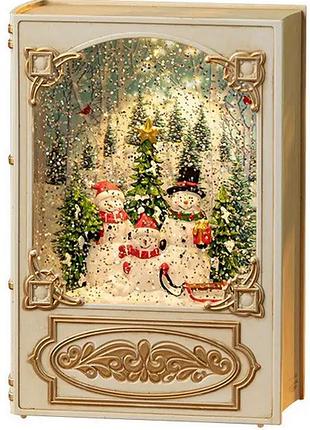 Новорічний музичний нічник xmas wdl 24023b, музична різдвяна книга з підсвіткою