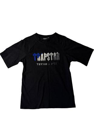 Футболка trapstar чоловіча, чорна, розмір s-m