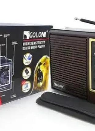 Портативный всеволновой радиоприемник с usb/sd слотами для воспроизведения mp3 golon rx 9933