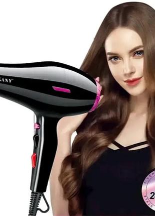 Фен sokany sk-14002, для высокоэффективной сушки волос, 3 насадки в комплекте, защищенный корпус