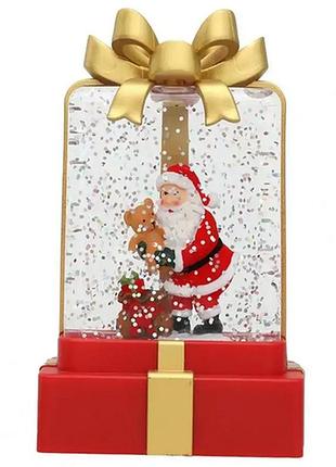 Новорічний нічник xmas wdl-25010a, світильник різдвяний санта з мішком подарунків, 17.9 см