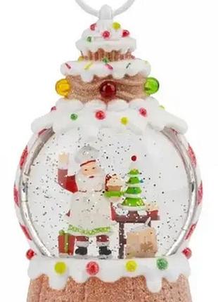 Новогодний ночник xmas wdl-25015a, рождественский светильник кекс, высота 22.3 см